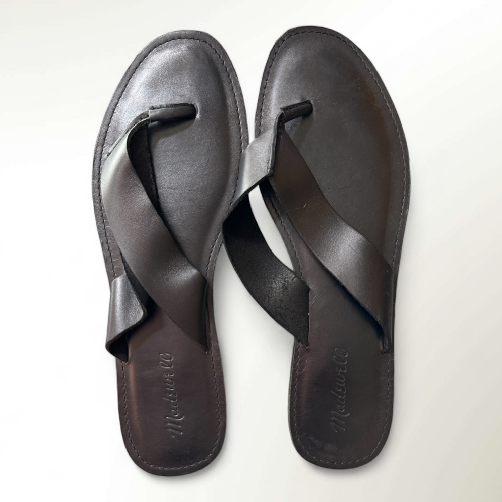 Madewell Black Leather Sandals